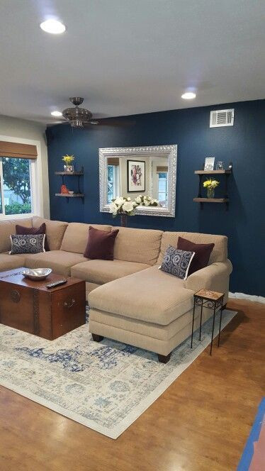 Living Room Accent Colors
 Blue paint color Seaworthy by Sherwin Williams Perfect