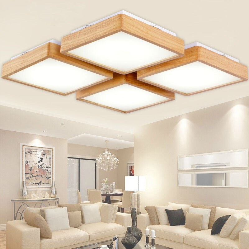 Living Room Ceiling Lamps
 Aliexpress Buy New Creative OAK Modern led ceiling