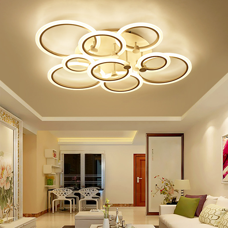 Living Room Ceiling Light Fixtures
 Modern LED Ceiling Lights Remote Control Aluminum Ceiling
