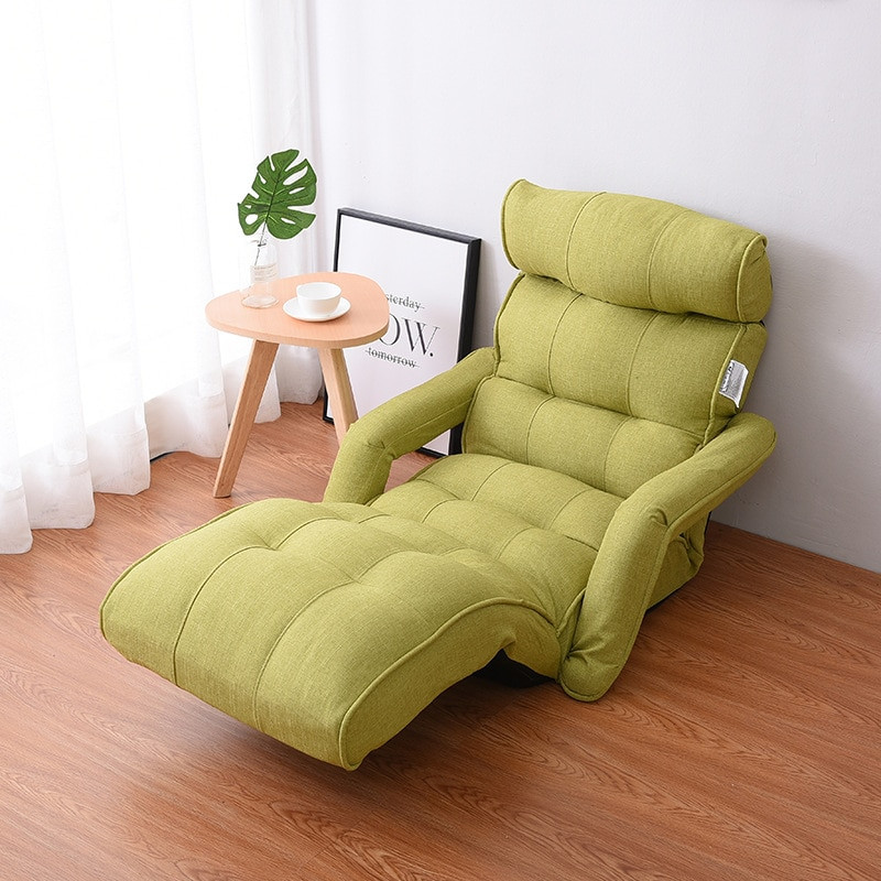 Living Room Chaise Lounge Chairs
 Floor Foldable Chaise Lounge Chair Green Adjustable