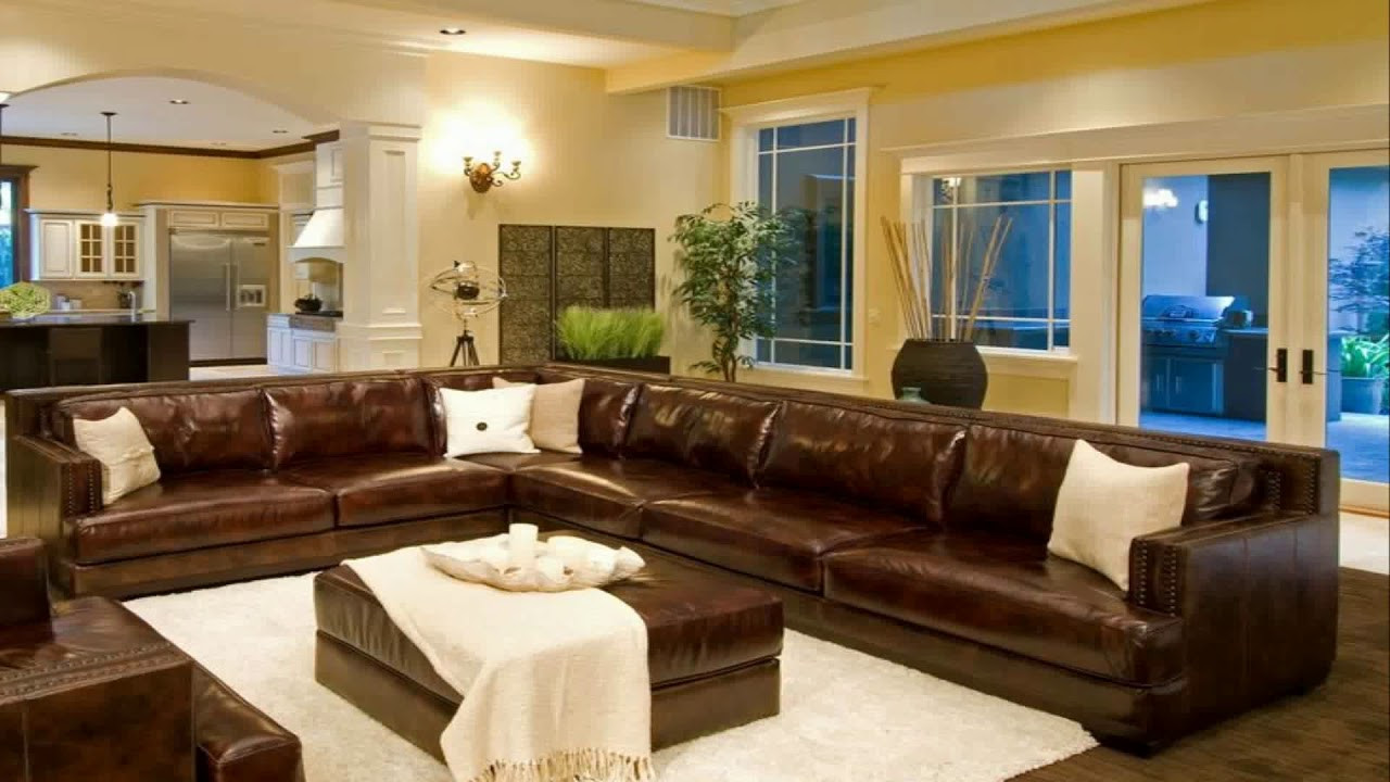 Living Room Decor With Sectional
 Living Room Decorating Ideas With Brown Leather Sectional