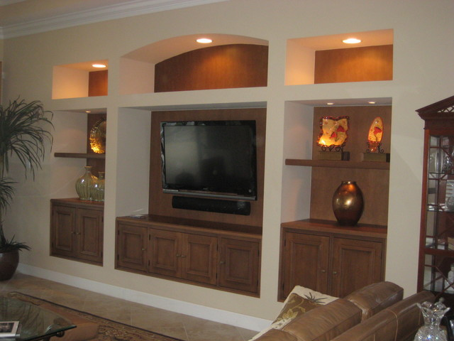Living Room Wall Cabinet
 Wall unit with inset doors Traditional Living Room