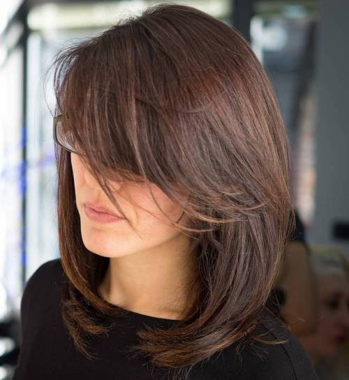 Long Layered Hairstyle With Side Bangs
 40 Side Swept Bangs to Sweep You off Your Feet
