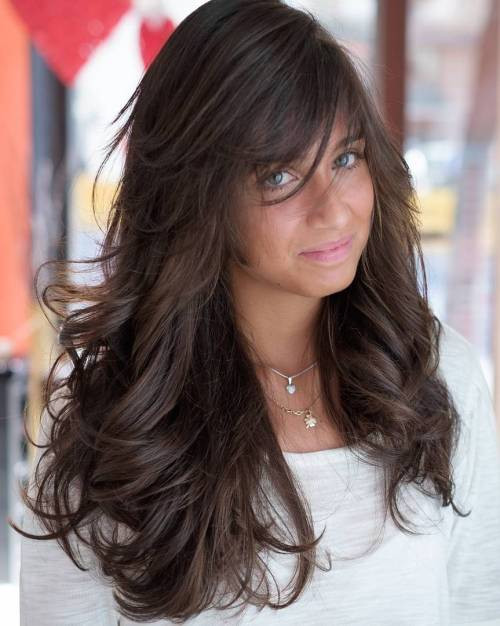 Long Layered Hairstyle With Side Bangs
 30 Side Swept Bangs to Sweep You off Your Feet
