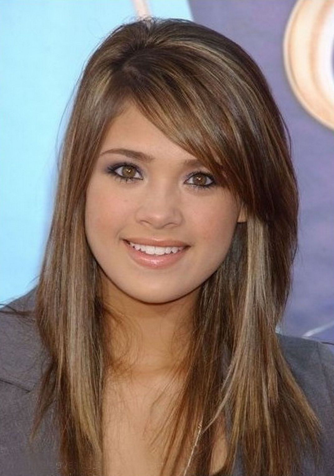 Long Layered Hairstyle With Side Bangs
 long haircuts with side swept bangs for straight hair