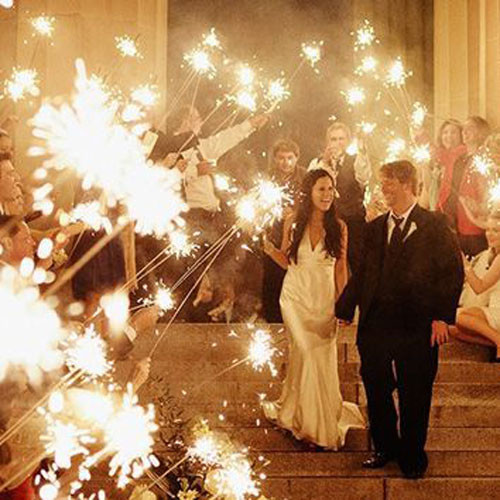 Long Wedding Sparklers
 15 Epic Wedding Sparkler Sendoffs That Will Light Up Any