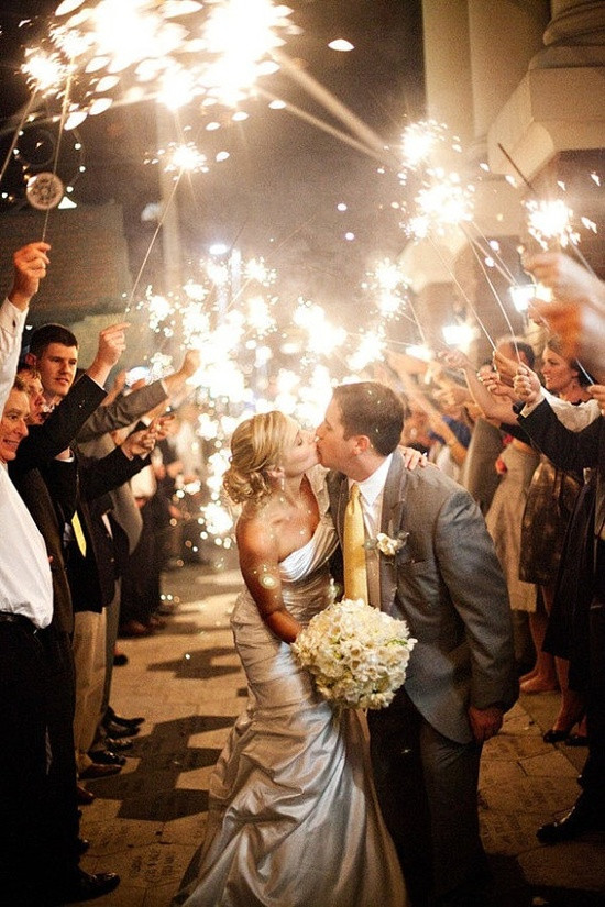Long Wedding Sparklers
 Five Ideas for Tosses and Send fs