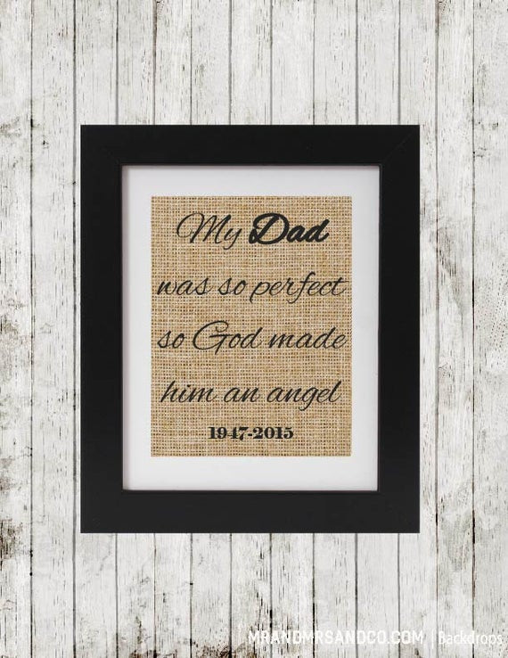 Loss Of Father Gift Ideas
 Items similar to Loss of a Father Father Memorial Gift