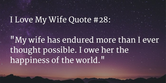 Love Quote For My Wife
 80 [AWESOME] I Love My Wife Quotes and 2016