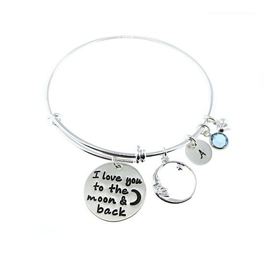 Love You To The Moon And Back Bracelet
 Buy I love you to the moon and back Adjustable Bangle