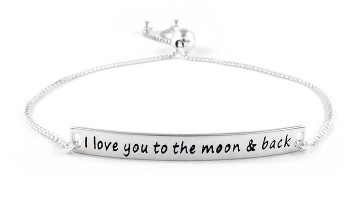 Love You To The Moon And Back Bracelet
 Up To f on "I Love You" Charm Bracelet