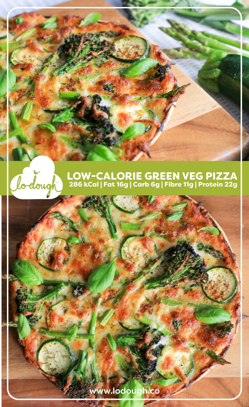 Low Calorie Pizza Dough
 Low Calorie Green Veg Pizza – Lo Dough