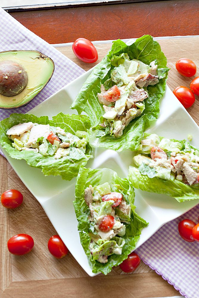 Low Calorie Wrap Recipes
 Turkey Cobb Salad Lettuce Wraps Food Done Light