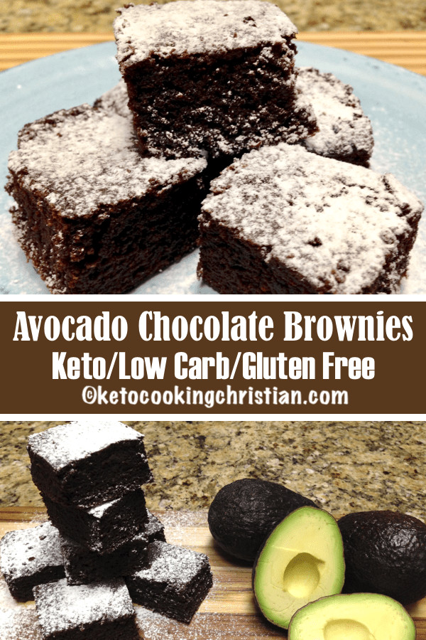 Low Carb Avocado Brownies
 Chocolate Avocado Brownies Keto Low Carb & Gluten Free