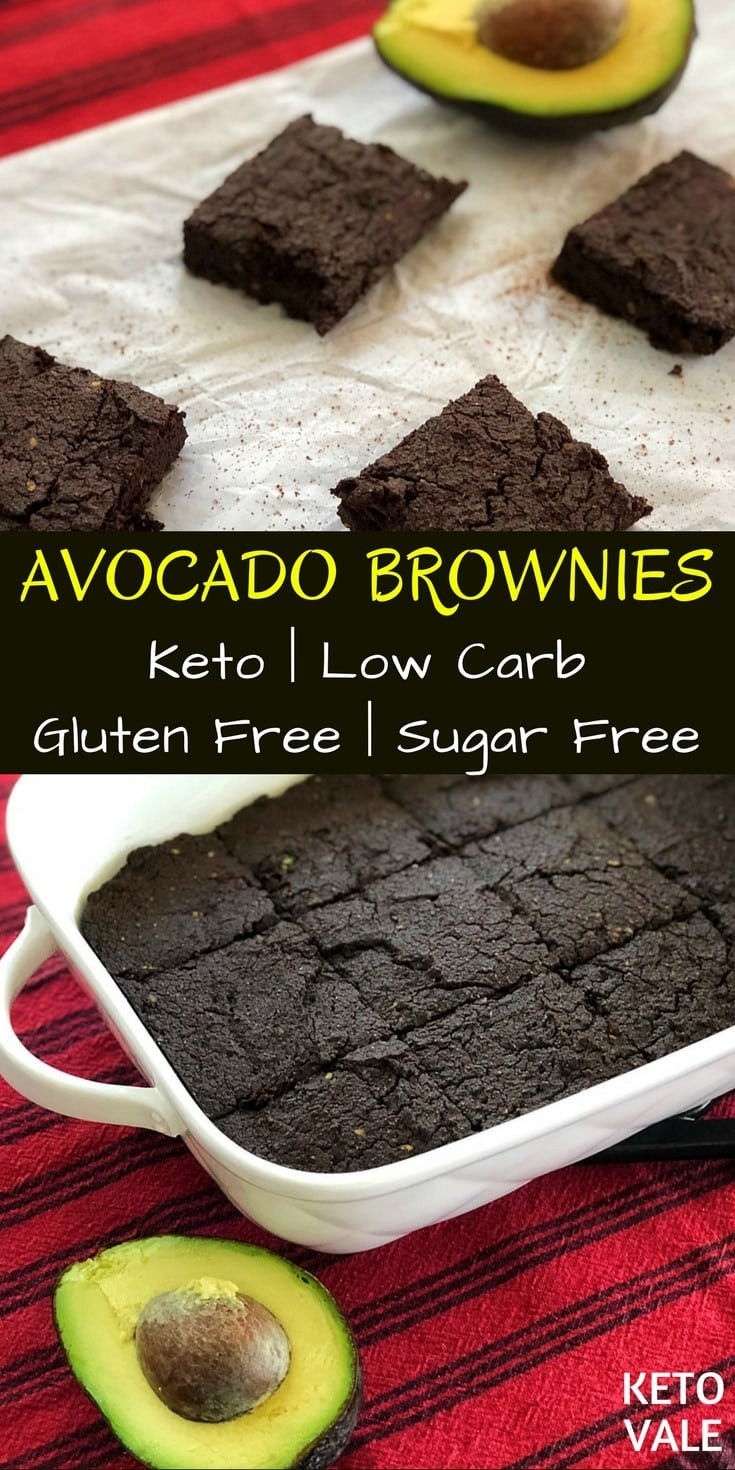 Low Carb Avocado Brownies
 Keto Avocado Brownies Gluten & Sugar Free Low Carb Recipe