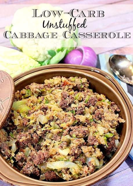 Low Carb Brown Rice
 Low Carb Unstuffed Cabbage Casserole Featuring Cauliflower