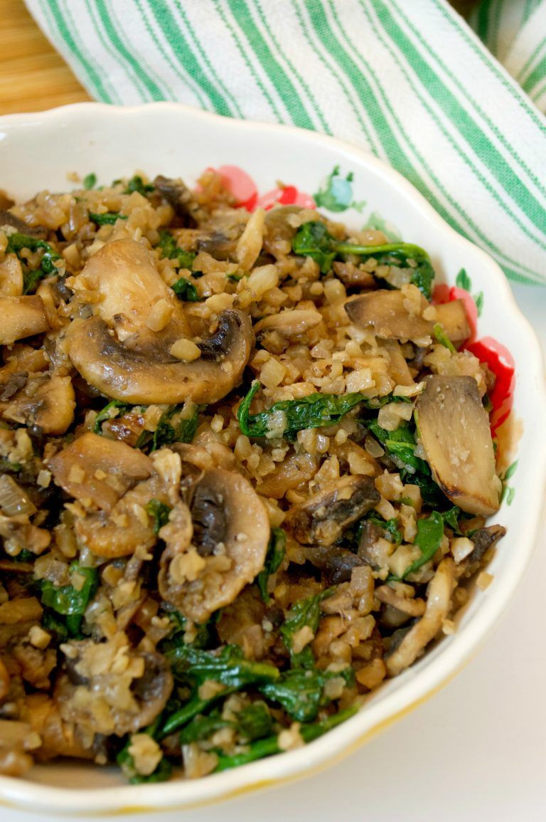 Low Carb Brown Rice
 Low Carb Mushroom & Spinach Cauliflower Rice