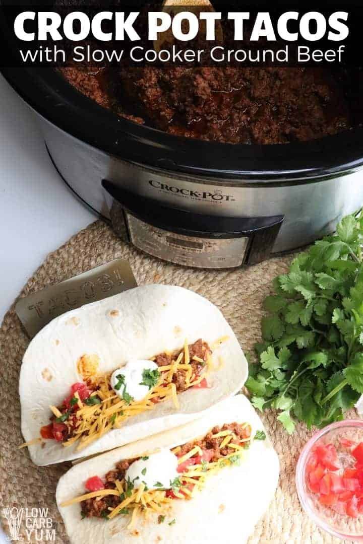 Low Carb Crock Pot Recipes Ground Beef
 Low carb Crock Pot tacos with slow cooker ground beef