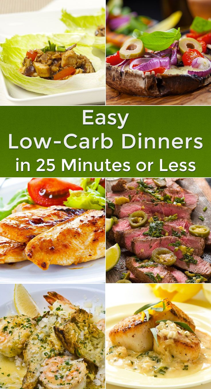 Low Carb Entree Recipes
 Easy Low Carb Dinners in 25 Minutes or Less 17 Low Carb