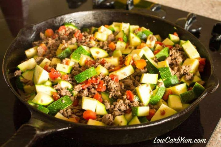Low Carb Mexican Casserole With Ground Beef
 Mexican Zucchini and Beef Skillet