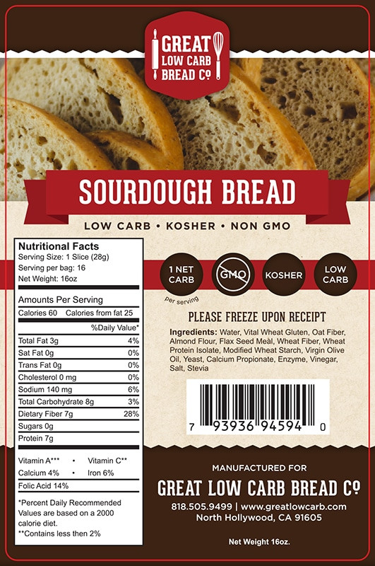 Low Carb Sourdough Bread
 Great Low Carb Sourdough Bread 16oz Loaf Great Low Carb
