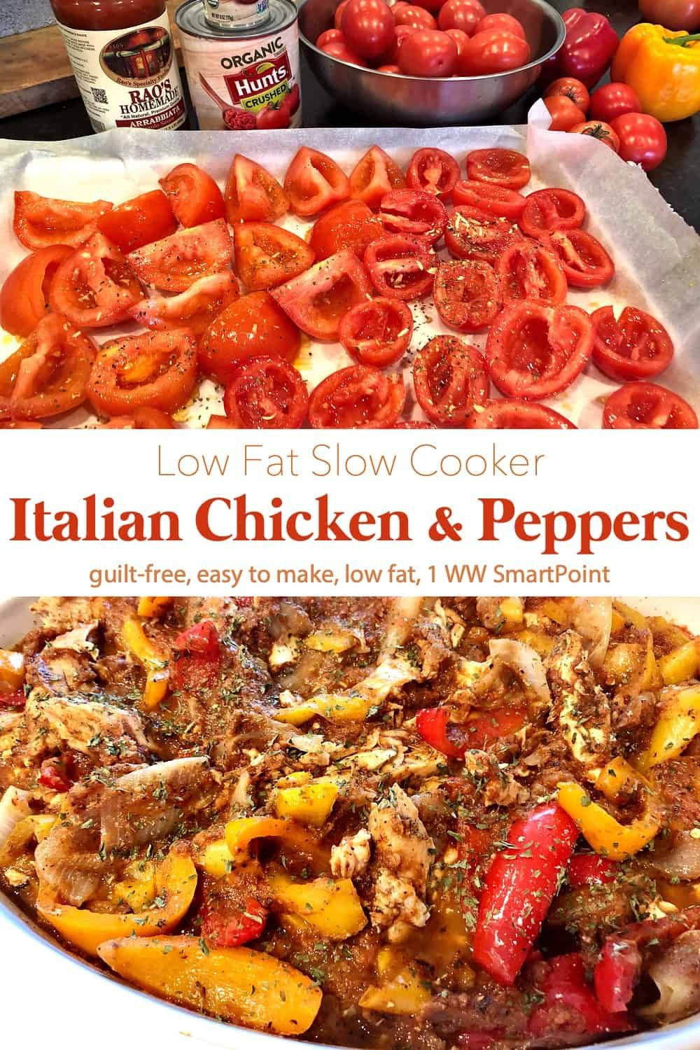 Low Fat Chicken Recipes Weight Watchers
 Crock Pot Italian Chicken & Peppers Recipe
