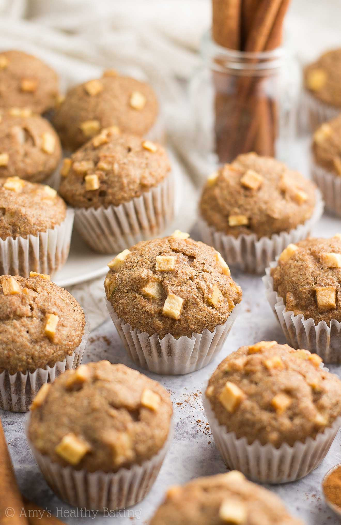 Low Fat Muffin Recipes
 Healthy Cinnamon Apple Mini Muffins