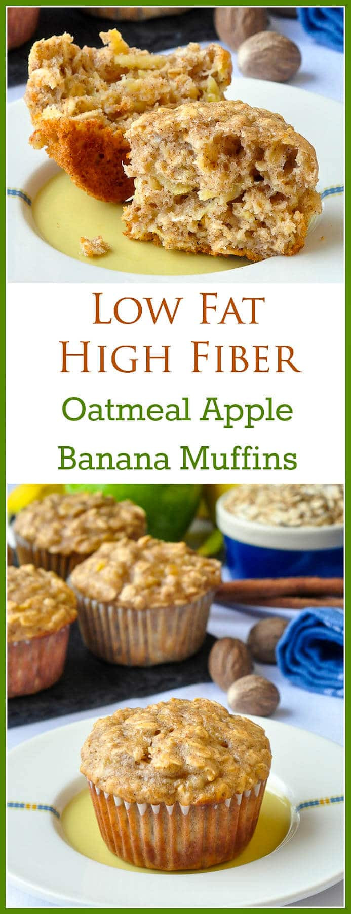 Low Fat Muffin Recipes
 Oatmeal Apple Banana Low Fat Muffins Easy delicious