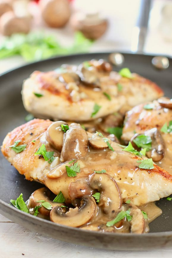 Low Fat Sauces For Chicken
 Easy Chicken Breasts with Mushroom Pan Sauce