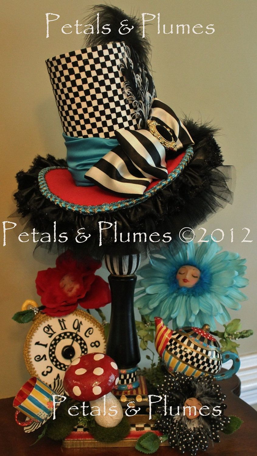 Mad Hatter Tea Party Hats Ideas
 Mad Hatter Tea Party Centerpiece via Etsy I think I am