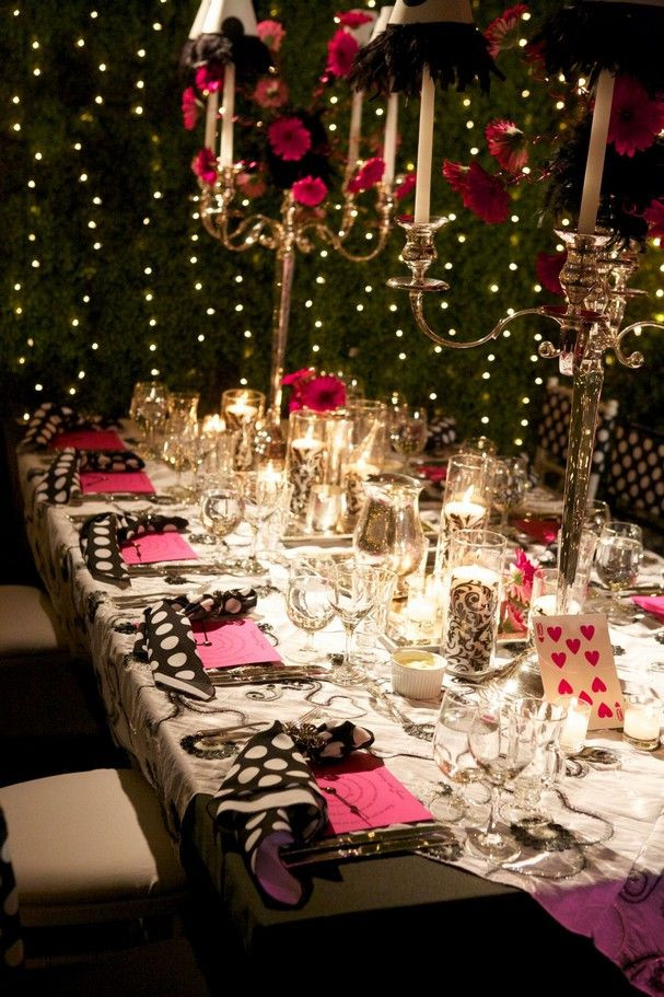 Mad Hatter Tea Party Ideas For Adults
 loving the twinkly lights and tea party theme