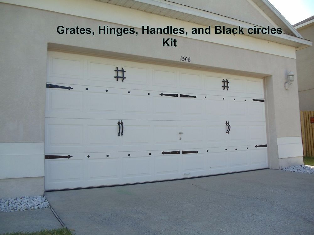 Magnetic Garage Door Accents
 Magnetic Garage Door Decorative Hardware KIT Hinges Black