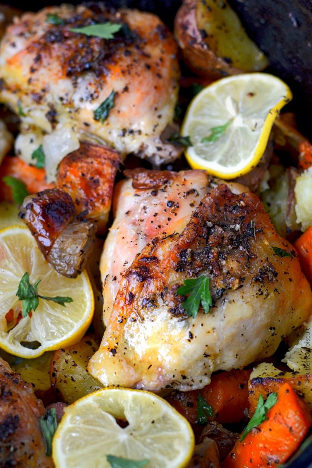 Make Ahead Roasted Potatoes For A Crowd
 Lemon Garlic Herb Roasted Chicken and Potatoes Butter Your