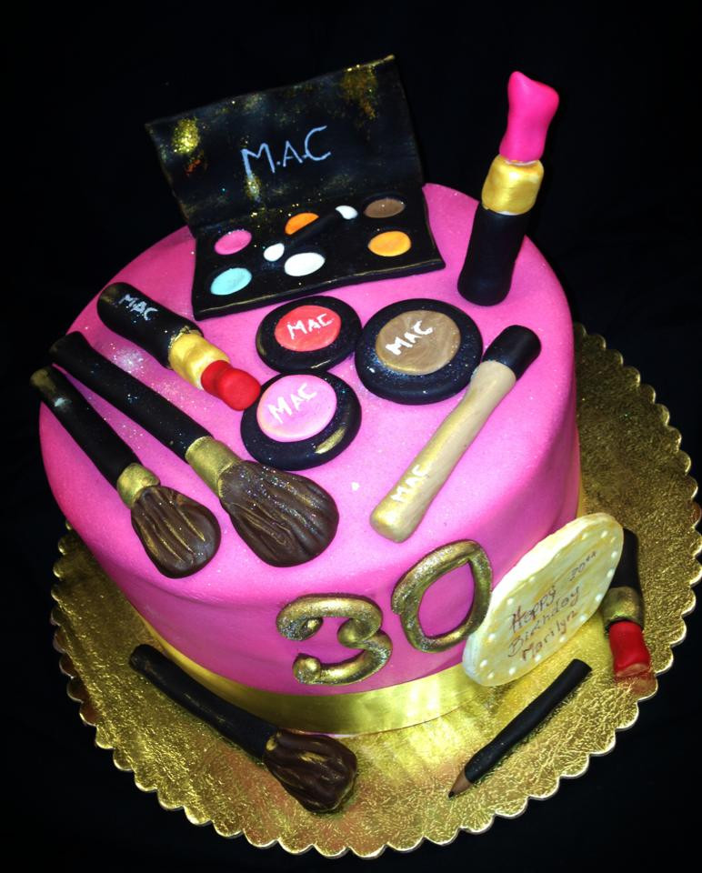 Makeup Birthday Cake
 Baking with Roxana s Cakes MAC Makeup Themed Cake