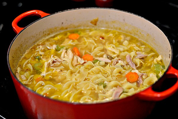 Making Chicken Noodle Soup
 Made from Scratch Homemade Chicken Noodle Soup with Turmeric