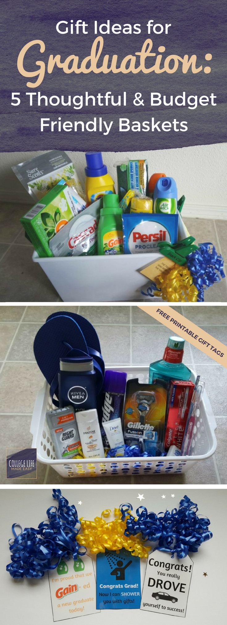 Male Graduation Gift Ideas
 5 DIY Going Away to College Gift Basket Ideas for Boys