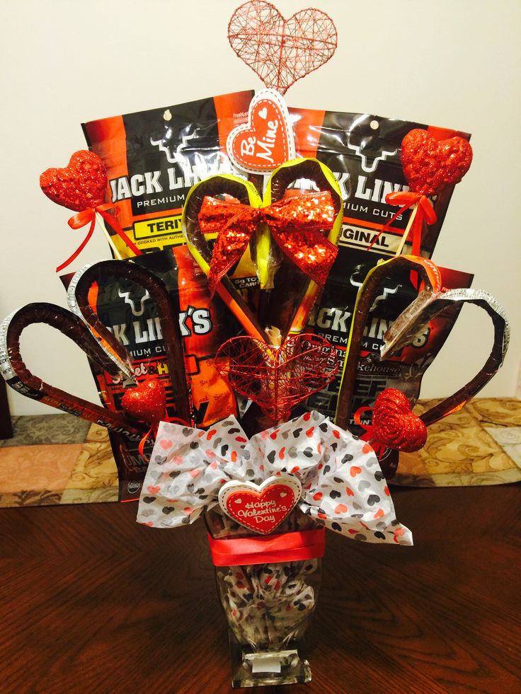 Man Valentines Gift Ideas
 Beef Jerky bouquet for husband Valentine s Day
