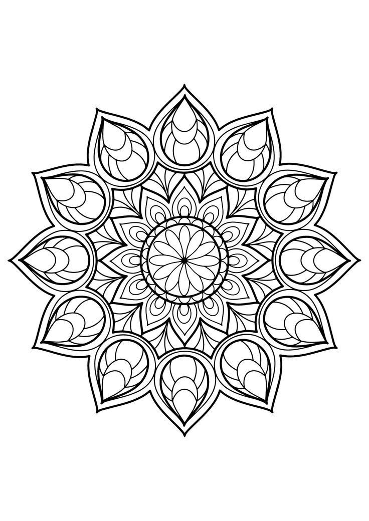 Mandala Coloring Pages Free Printable
 Magnificent Mandala from Free Coloring book for adults