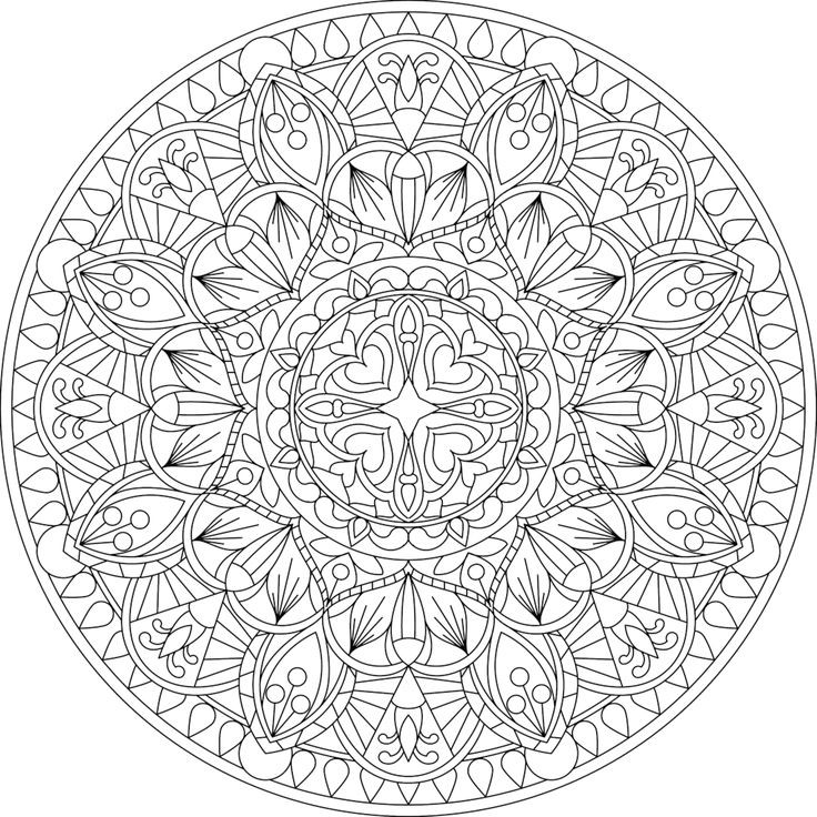 Mandala Coloring Pages Free Printable
 100 best Printable Mandalas to Color Free images on