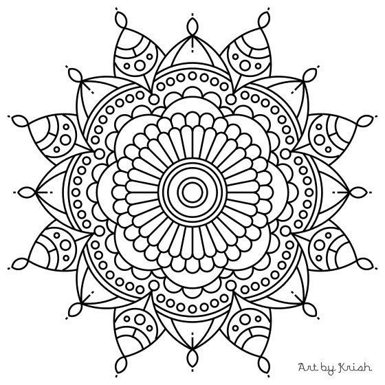 Mandala Coloring Pages Printable For Kids
 106 Printable Intricate Mandala Coloring Pages by