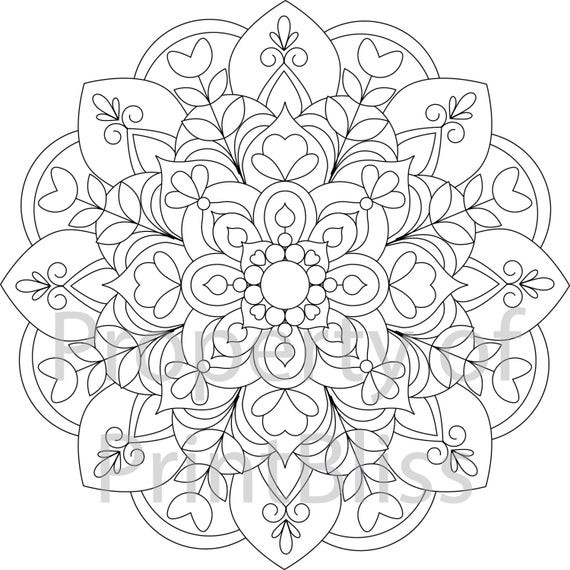 Mandala Coloring Pages Printable
 19 Flower Mandala printable coloring page
