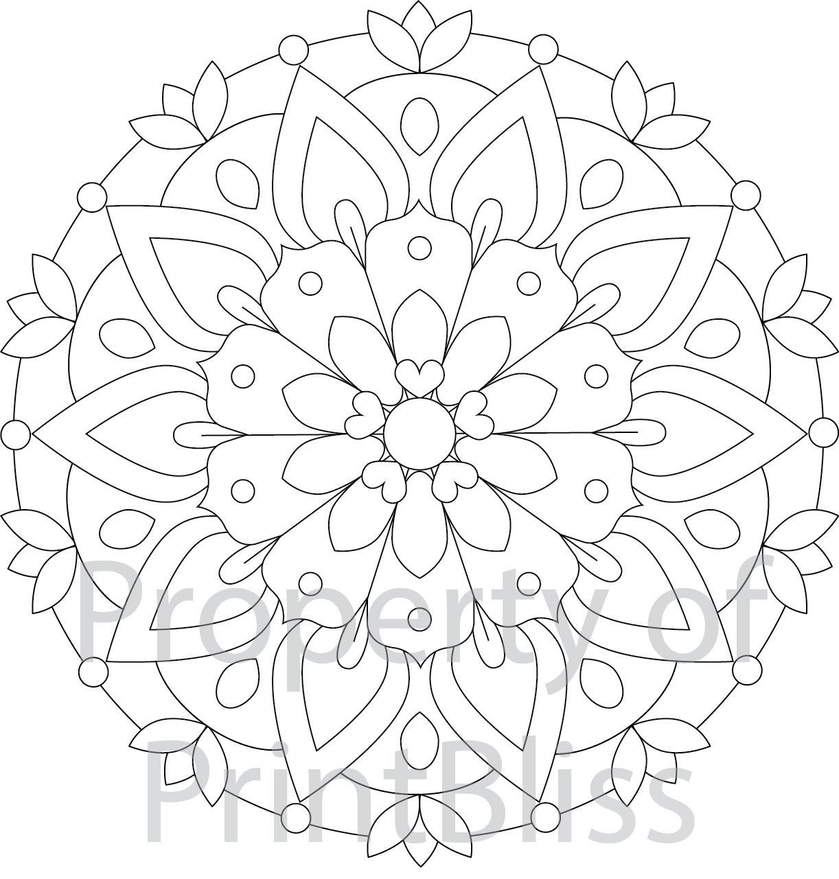 Mandala Coloring Pages Printable
 2 Flower Mandala printable coloring page
