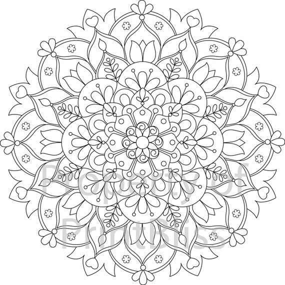 Mandala Coloring Pages Printable
 15 Flower Mandala printable coloring page