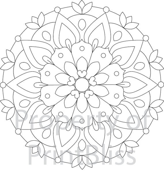 Mandalas Printable Coloring Pages
 2 Flower Mandala printable coloring page