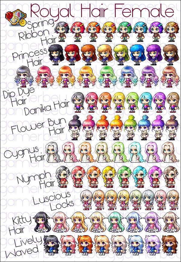 Maplestory Female Hairstyles
 Pin by whyucrine🦇 on Maplestory Hairstyles in 2019