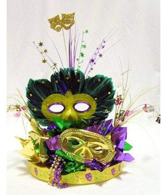 Mardi Gras Decorations DIY
 Items similar to DIY Mardi Gras Centerpiece Kit Easy