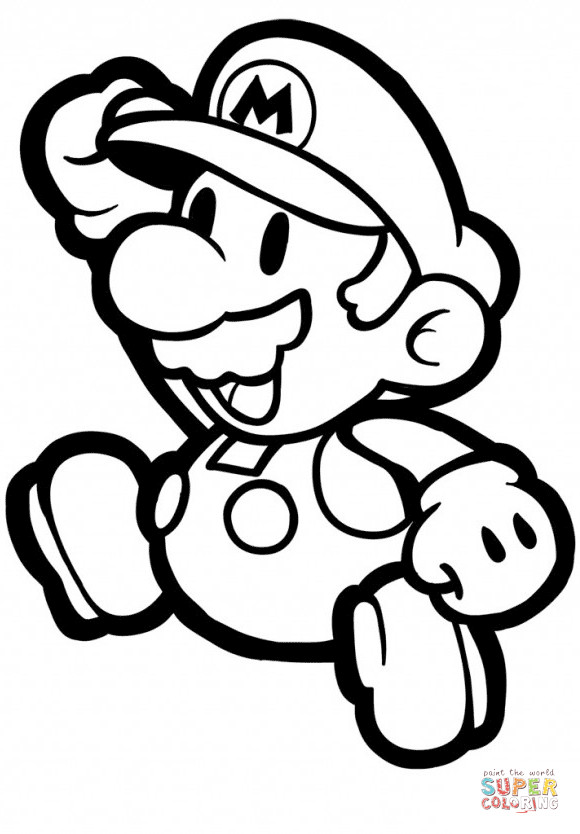 Mario Coloring Pages Printable
 Paper Mario coloring page
