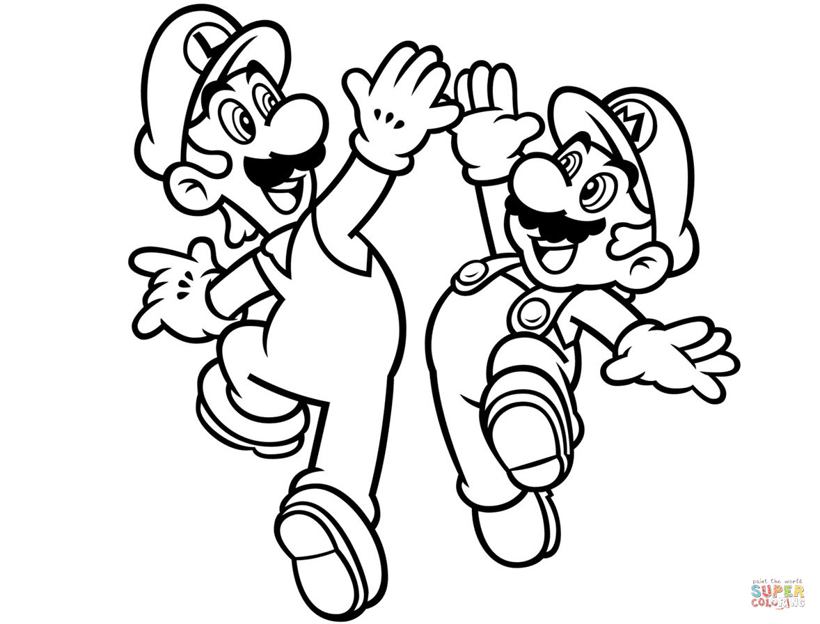 Mario Coloring Pages Printable
 Luigi and Mario coloring page