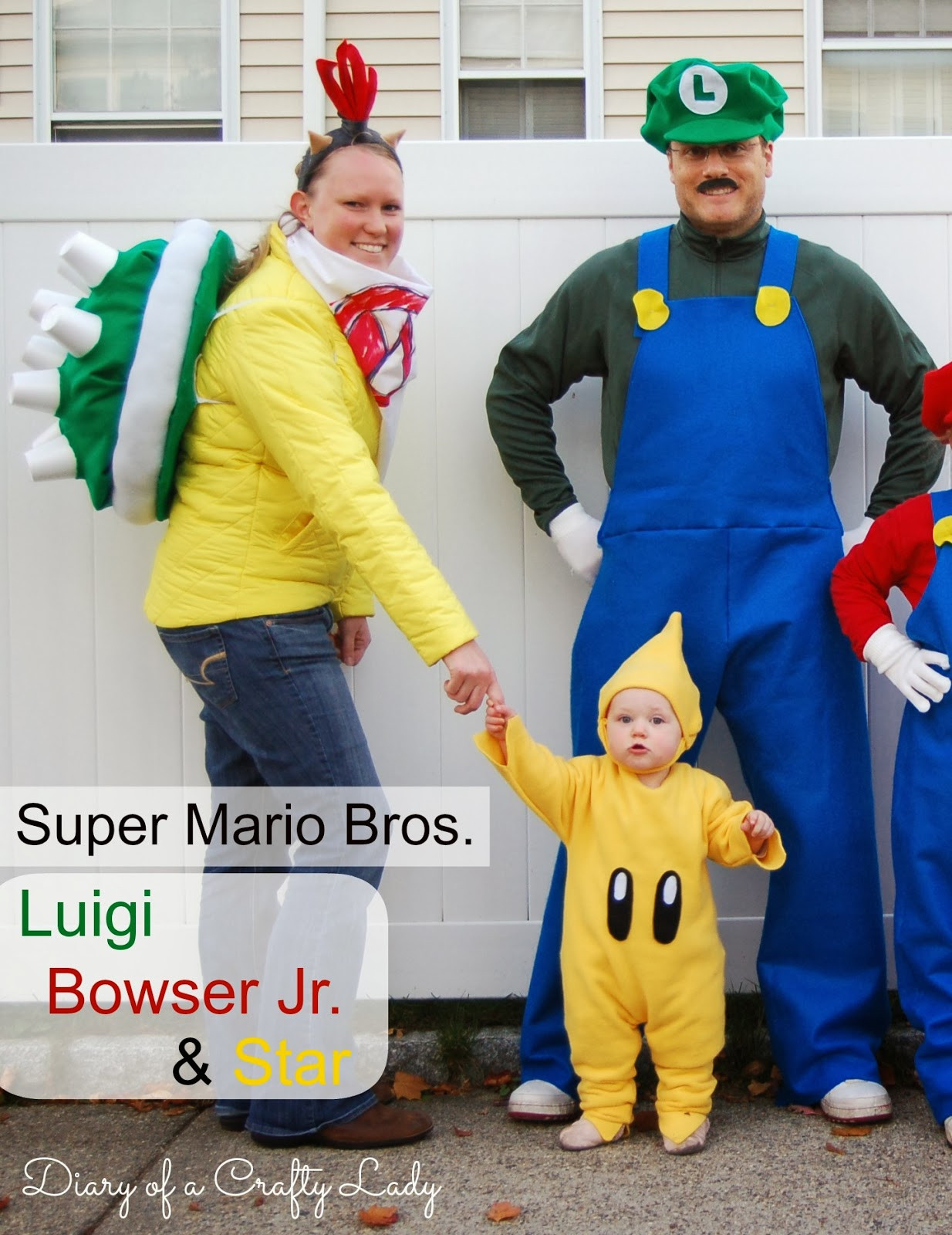 Mario Costume DIY
 Diary of a Crafty Lady Luigi Bowser Jr & Star Super