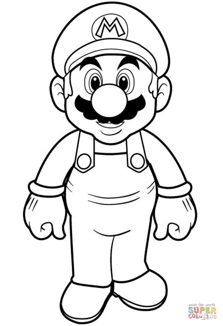 Mario Printable Coloring Pages
 Super Mario coloring page